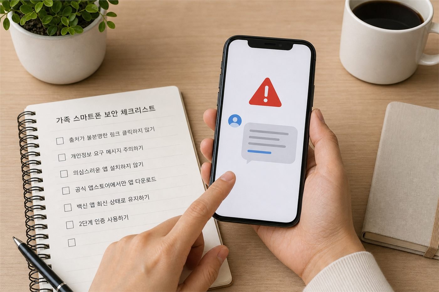 문자 링크 피싱 주의 이미지